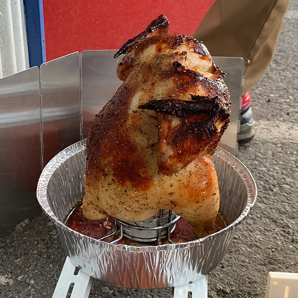 ビア缶チキン焼き上がり